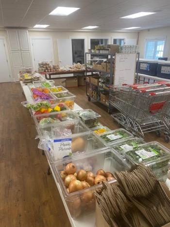 A selection of food items at the Boothbay Region Food Pantry in the Congregational Church of Boothbay Harbor. Courtesy photo