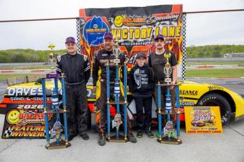 Coastal 200 Podium, from left: Jonathon Emerson, Josh St. Clair, Noah Das and Ben Burgess. Jasen Dickey Photography