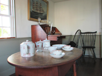 Set for tea. Everyday life in early Damariscotta is shared at the Chapman-Hall House. Courtesy of Louise Miller