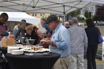 Guests enjoyed a spread from Mine Oyster. ISABELLE CURTIS/Boothbay Register