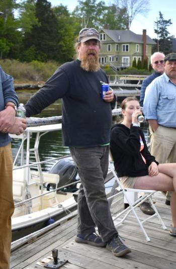 Project Manager & Shipwright Ross Branch talks trials and tribulations of the restoration process. ISABELLE CURTIS/Boothbay Register