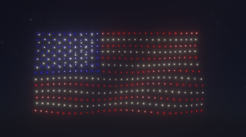 700 drones will light up the skies July 18 with a patriotic showing for America's birthday. Courtesy of Northern Lights Drone Shows