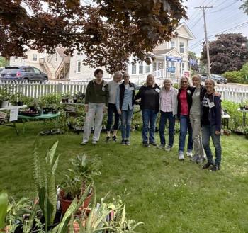 The Boothbay Harbor Memorial Library Plant Sale volunteers. Savannah Fields photo