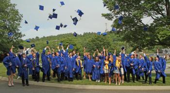 The cap tossing. STEVE EDWARDS/Boothbay Register