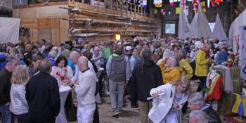 A huge crowd gathers for the 2026 Claw Down at Sample's Shipyard June 18. STEVE EDWARDS/Boothbay Register