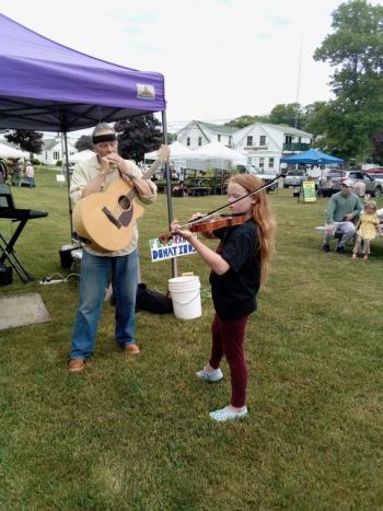 Presley Crommett on the violin at Farmers Market June 11. Courtesy photo