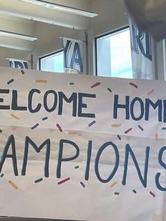 Welcome home sign. Courtesy photo