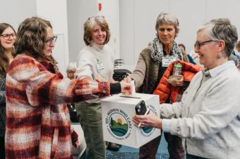 Local women cast their votes to support community organizations. Melissa Keyser photo