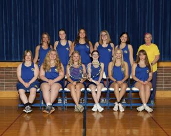 The 2026 Boothbay Region High School girls tennis team. 