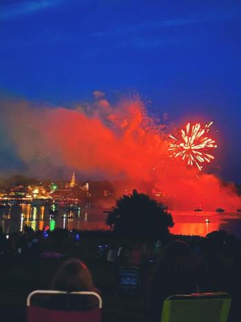 Fireworks as seen from the Lincoln Home. Kim Traina photo