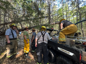 Firefighters responding with the ATV June 8. Courtesy photo