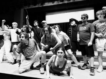 The pirates are ready to storm the stage! These swashbuckling sailors are bringing plenty of laughs, adventure, and mischief to Time Adrift, June 18-20 at Lincoln Theater. Courtesy of The Mirabiles