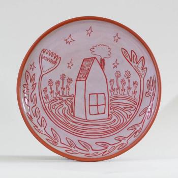 One of more than 500 handmade ceramic plates created by 2026 Salad Days Artist Torie Crouse. Courtesy photo