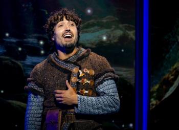 Coleman Cummings, as "Kristoff," opening his heart in a scene from MSMT's "Frozen" Jared Morneau Photography