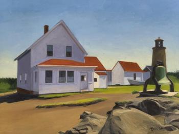 Lightkeeper’s House and Bell By Kevin Beers from Gleason Fine Arts