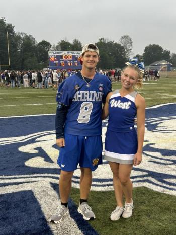 Yereance and Andreasen at game, photo courtesy of Katie Yereance