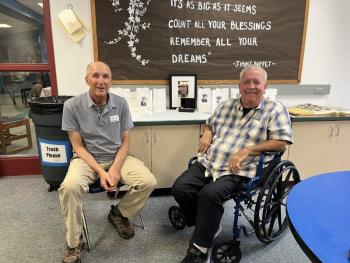 Co-chairs of the BRHS Class of 1971 reunion committee, Larry Brown, left, and Tom Nickerson. Courtesy photo