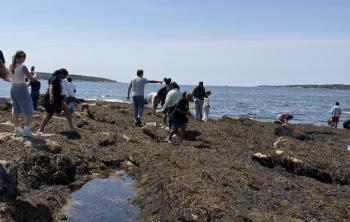 Exploring on Burnt Island. Courtesy photo