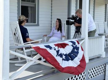 Burnt Island recently hosted a reporting team from Boston’s ABC TV affiliate that is doing a story on the Boothbay Harbor region. Courtesy photo