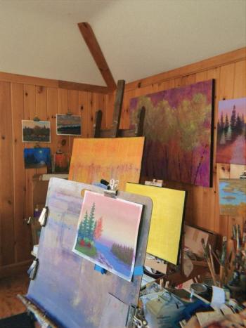 June’s last work, still on the easel