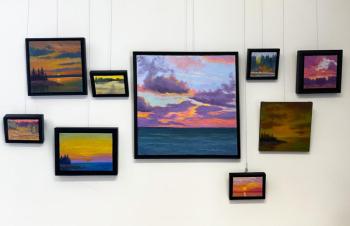 A wall of June Elderkin's art at the Southport General Store & Barn. Courtesy of the venue