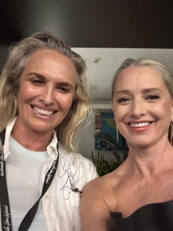 Kip Azzoni with Katherine LaNasa, known for her role in “The Pitt” and one of the actors in her documentary shown at the Bentonville Film Festival. Courtesy of Kip Azzoni