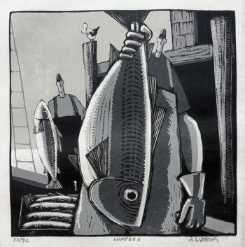 Limited edition print: David Witbeck's "Lumpers" at Kerr + Jones Gallery of East Boothbay. Courtesy of the venue