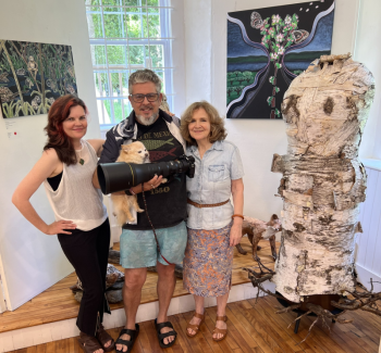 Panel members, from left: Emily Sabino, Jonathan Lavan, and Kay Tobler Liss will present their views about nature as their muse at the Maine Art Gallery on Thursday, July 16. Courtesy of the venue