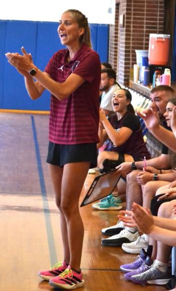 Page Brown returned to Porter Memorial Gymnaisum July 24 as the Freeport varsity girls' basketball coach. BILL PEARSON/Boothbay Register