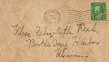 A 1933 postcard to Elizabeth Reed. Courtesy of BRHS