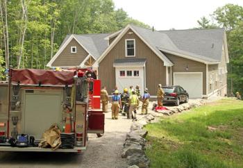 Steves Road structure fire. STEVE EDWARDS/Boothbay Register