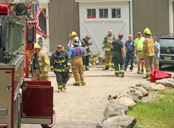 Steves Road structure fire. STEVE EDWARDS/Boothbay Register