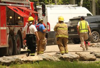 Steves Road structure fire. STEVE EDWARDS/Boothbay Register