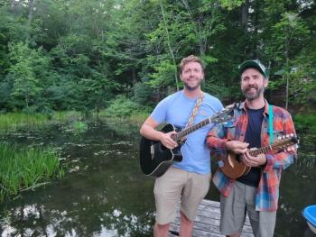Nick Lanzer and Dylan Macintosh, featuring sea shanties and more, will entertain on Burnt Island on Sept. 12. Courtesy photo
