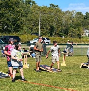Mobius Cornhole Tourney scene from 2025 event. This year's date is Aug. 29. Eleanor Cade Busby photo