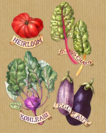 "Farmers Market Veggies" by Mindy Lighthipe. Courtesy of Katie Hey, CMBG