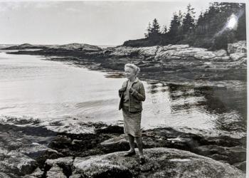 Helen Hayes on Pratt's Island during the filming of "A Sense Of Wonder" - 1967-68. Hayes narrated the documentary. Courtesy of SML