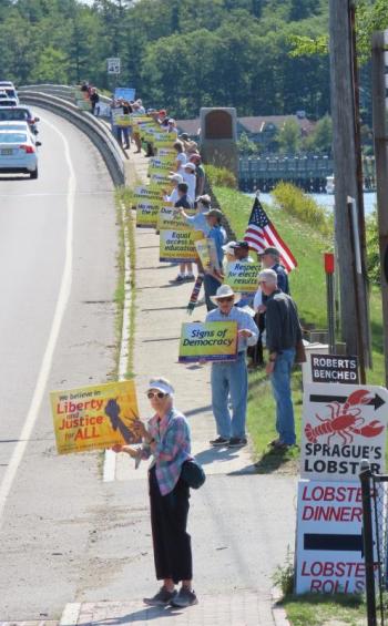 Wiscasset protest. Courtesy photo