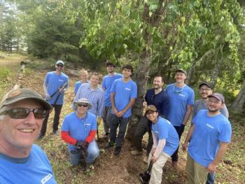  KBIL Board member, Wayne Bell with his IDEXX team of volunteers. Courtesy photo