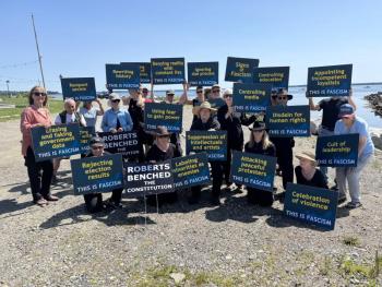 Lincolnville Beach protest. Courtesy photo