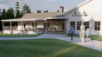 Architect’s rendering of the renovated McEvoy Lodge at Camp Knickerbocker. Renovations to begin at the end of August and completed by Spring 2027. 