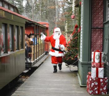Old St. Nick may be the main reason for the North Pole Express, but the decorations and sweets are pretty "holiday-riffic" too! File photo