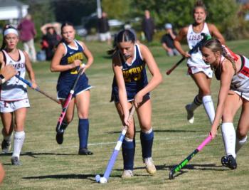 Meabh Hennessey gains control of the ball. KEVIN BURNHAM/Boothbay Register