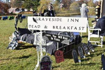 The welcoming, yet kinda creepy, Graveside Inn were standing by for kids or parents who'd had too much excitement during a Railway SPOOKtacular event! File photo