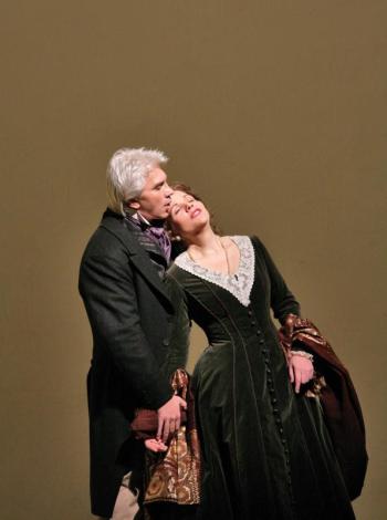 The 2007 production of "Eugene Onegin" starredRenée Fleming as Tatiana and baritone Dmitri Hvorostovsky as Onegin. Courtesy of The Met Live in HD