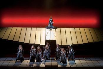 A scene from the 2019 production of Richard Wagner's "Die Walküre - Ride of the Valkyries." Courtesy of The Met Live in HD