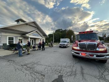 Firefighters at the scene on Friday, Sept. 4. Mark Sullivan photo
