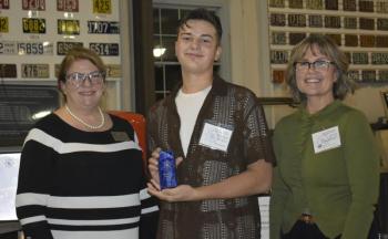 Ronan Drage - BRHS Student Community Service Award. LISA KRISTOFF/Boothbay Register