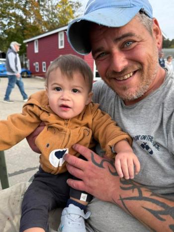 Dustin Bibber and baby. Courtesy photo