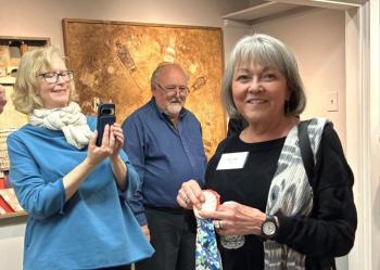 Missy Asen receives the Second Place ribbon. LISA KRISTOFF/Boothbay Register